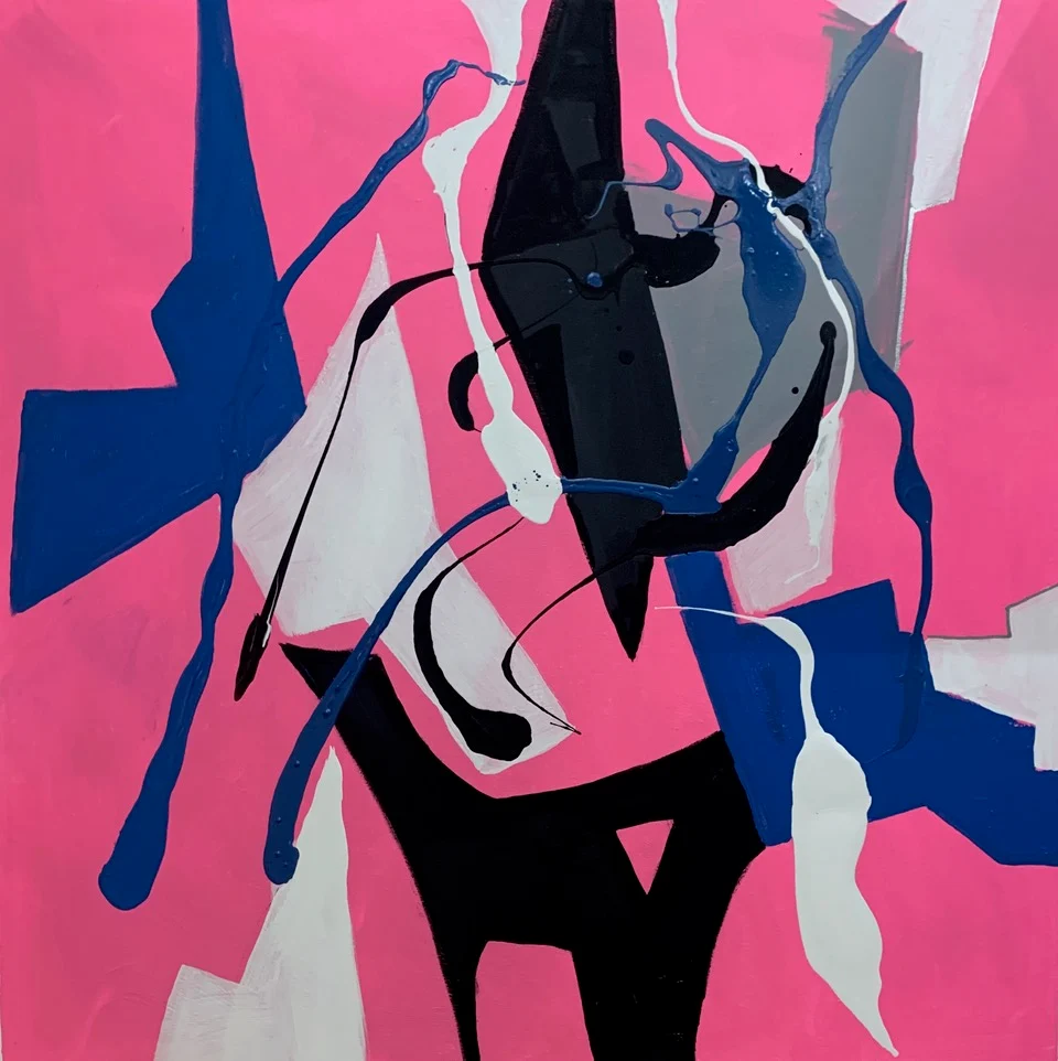 Electric Harmony, Acrylic on Canvas 91 × 91 cm | 36 × 36 in – 2025 €1,800