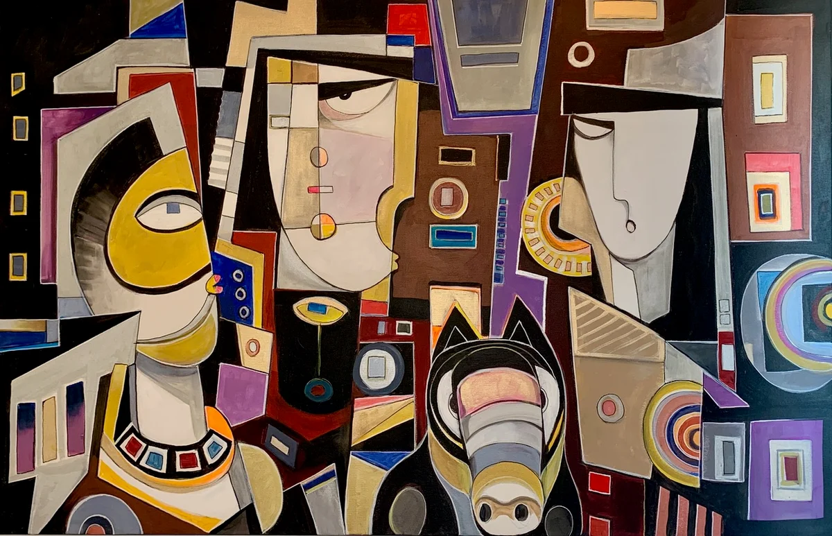 Faces of Tomorrow, Acrylic on Canvas 95 x 146 cm | 37 x 57 in – 2025 €3,000 SOLD