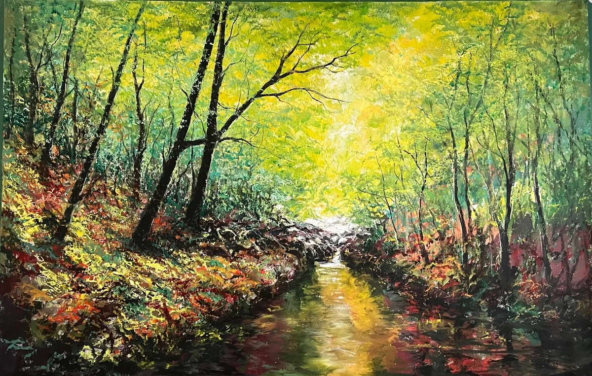 The Hidden Path, Acrylic on Canvas 95 × 145 cm | 37 × 57 in – 2025 €3,000