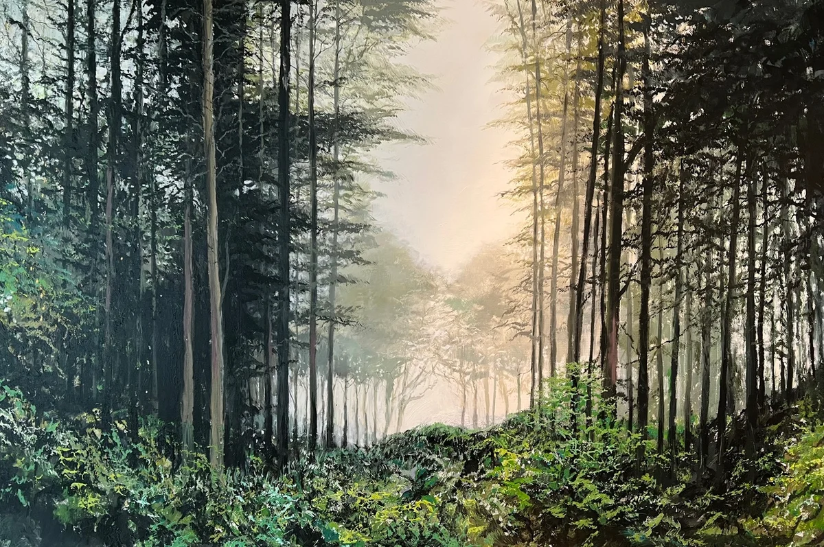Misty Sunrise, Acrylic on Canvas 96 x 145 cm | 38 x 56 in – 2025 €3,000