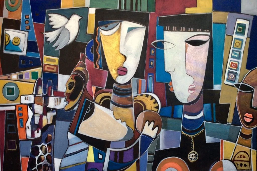 THE KING AND QUEEN ACRYLIC ON CANVAS 48×72”(121x182CM) DUBAI, UNITED ARAB EMIRATES SOLD