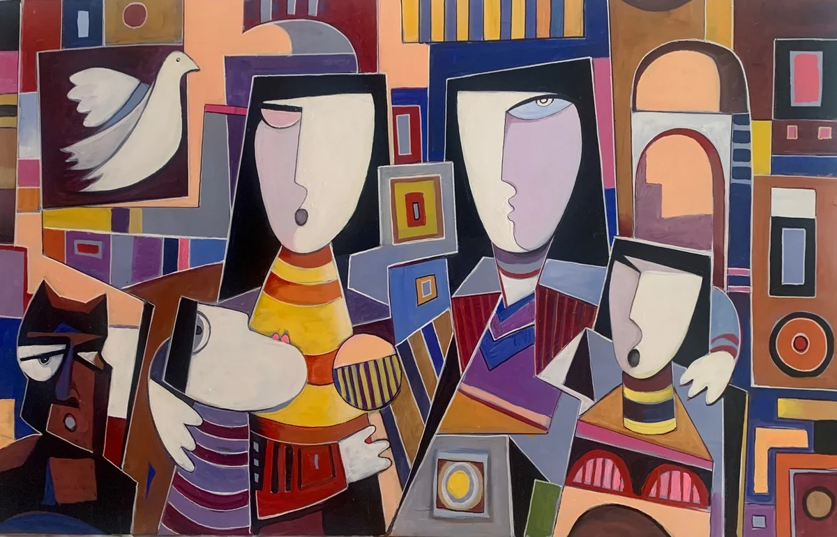 The Family Acrylic on Canvas 91 x 152 cm | 36 x 60 in 2025 €3,000